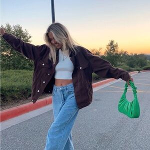 brown denim jacket size s/m